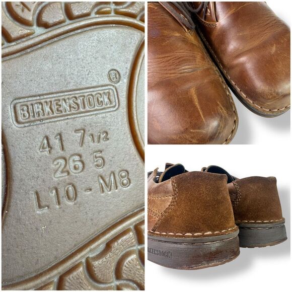 Birkenstock Footprints Memphis Oxford Brown Leather Suede Lace Up Casual 41 / 8 - Picture 12 of 13
